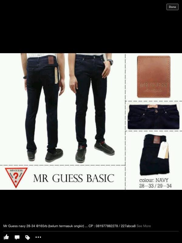 Jeans cowok merk boy london dan mr guess