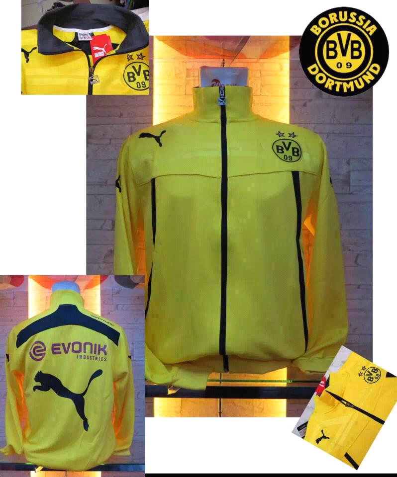 JAKET DORTMUND BLACK AND YELLOW EDISI BARU