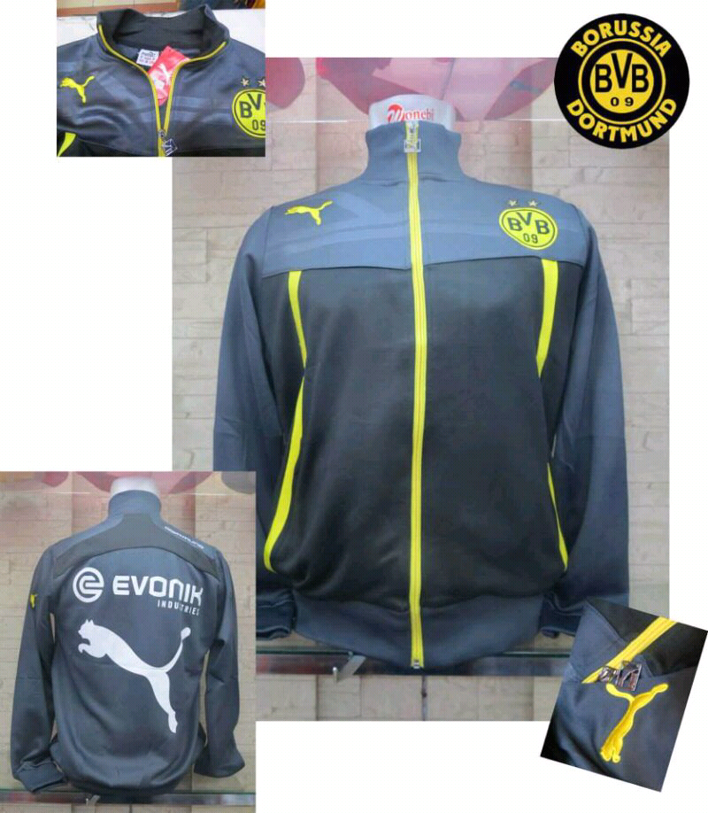 JAKET DORTMUND BLACK AND YELLOW EDISI BARU