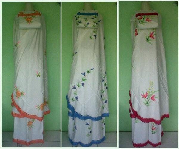 MUKENAH kain santung CANTIK ( bahan adem )