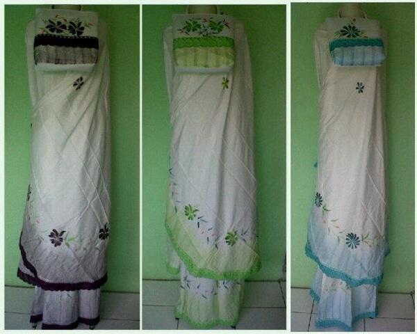 MUKENAH kain santung CANTIK ( bahan adem )