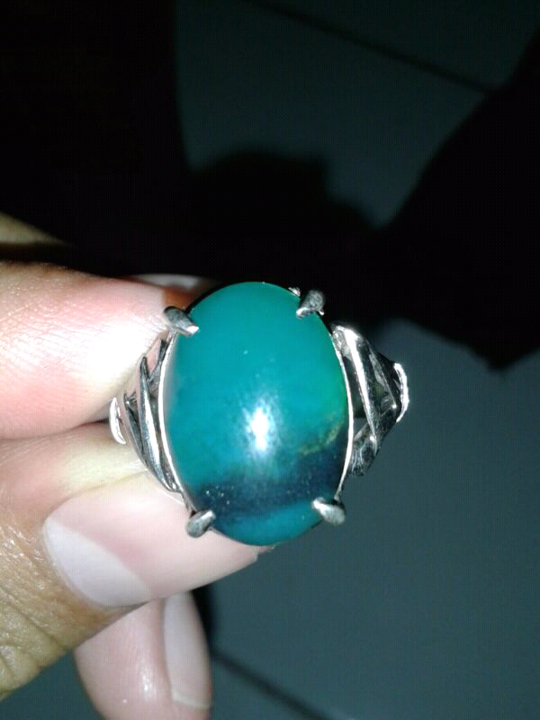 jual batu bacan palamea 6-7crat ikat perak sudah jadi kristal mantap bandung bogor
