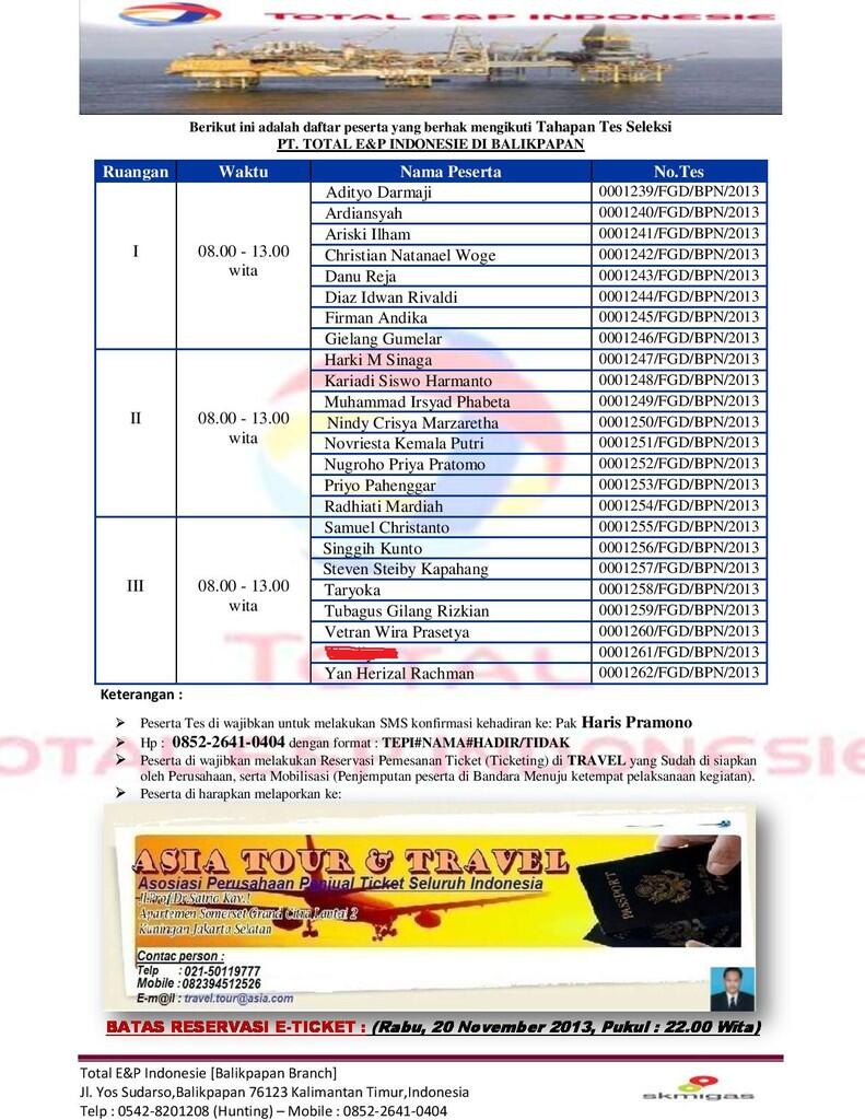 &#91;AWAS...!!!!!!!&#93; WASPADA PENIPUAN TOTAL OIL E&amp;P !!!!!!!!