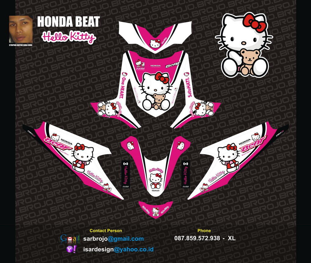 73 Modifikasi Motor Beat Gambar Hello Kitty Terlengkap Kakashi