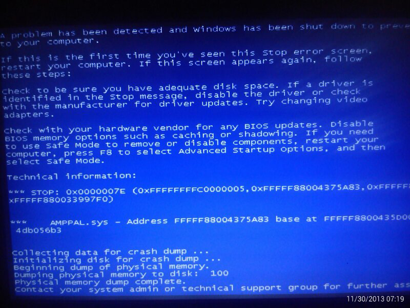windows 10 crash with grainy blue screeny
