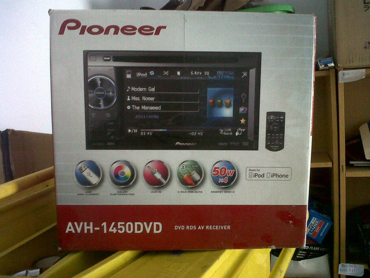 Head Unit double din TV Pioneer AVH 1450 DVD
