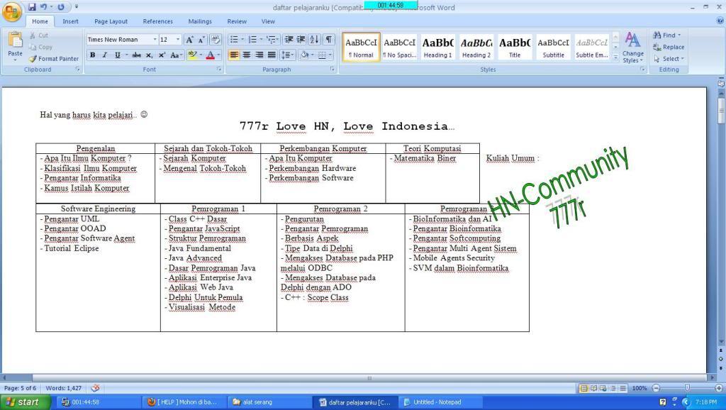List Pelajaran Untuk Menjadi Hacker 