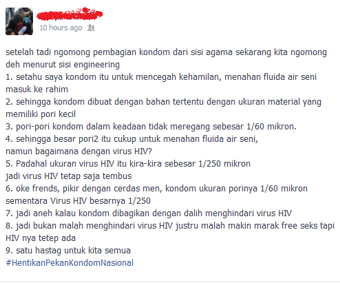 MARI TOLAK PEKAN KONDOM NASIONAL!