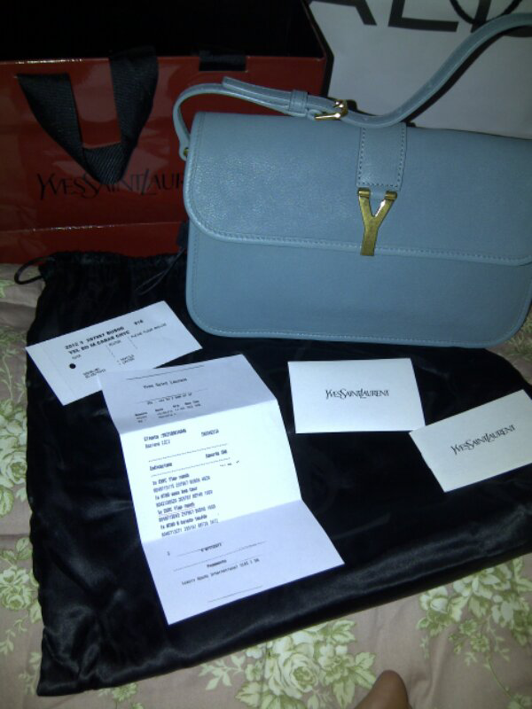 WTS Brand New Ready YSL CHYC CABAS MINI FLAP shoulder tote in blue (ori seori orinya)