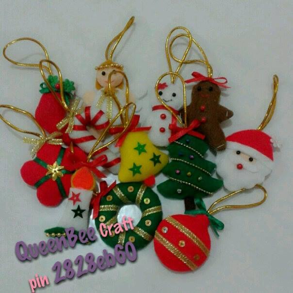 Cari Hiasan Natal bahan Flanel  handmade unik lucu 