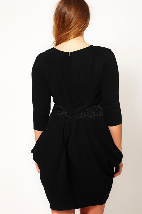 jual dress bigsize hitam murah bandung