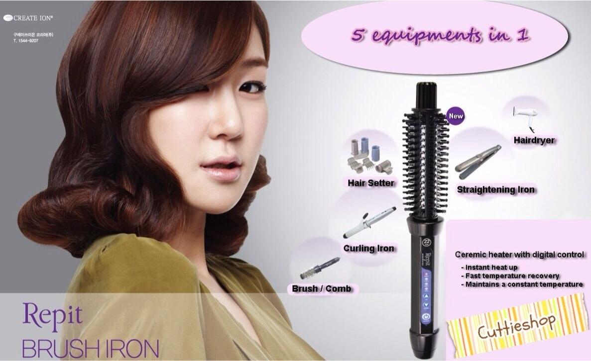 Repit Iron Brush Made in Korea ^_^ Curl,Straight,comb,and dry ur hair with 1equipment