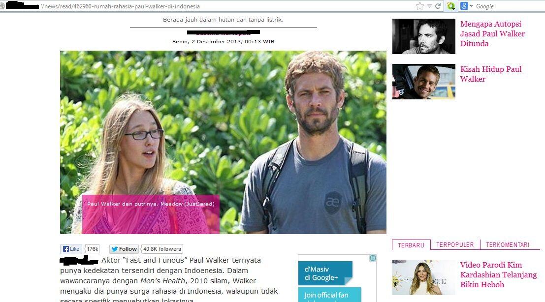 Lagi2 Media Online, Berita Foto (Paul Walker)