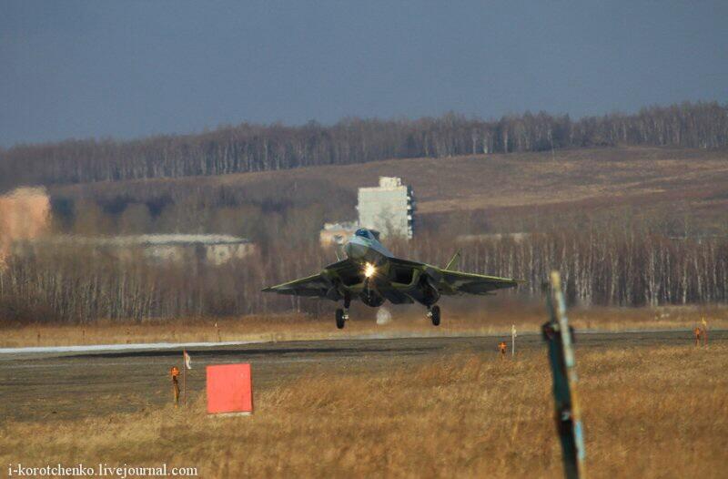 (Gambar) Test Flight Pespur &quot;PAK FA&quot; Rossiya