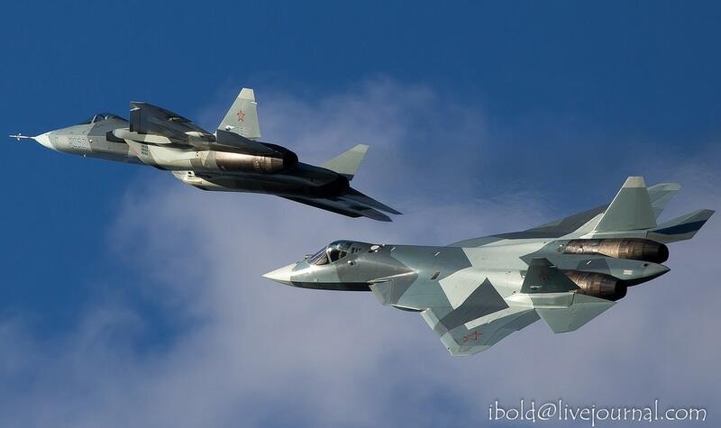 (Gambar) Test Flight Pespur &quot;PAK FA&quot; Rossiya