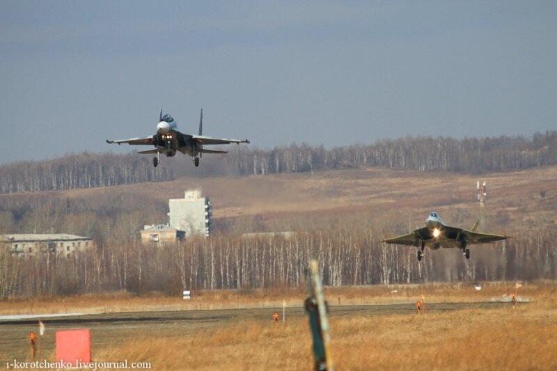 (Gambar) Test Flight Pespur &quot;PAK FA&quot; Rossiya