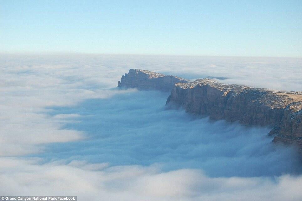 Indahnya kabut Grand Canyon 10 tahun sekali