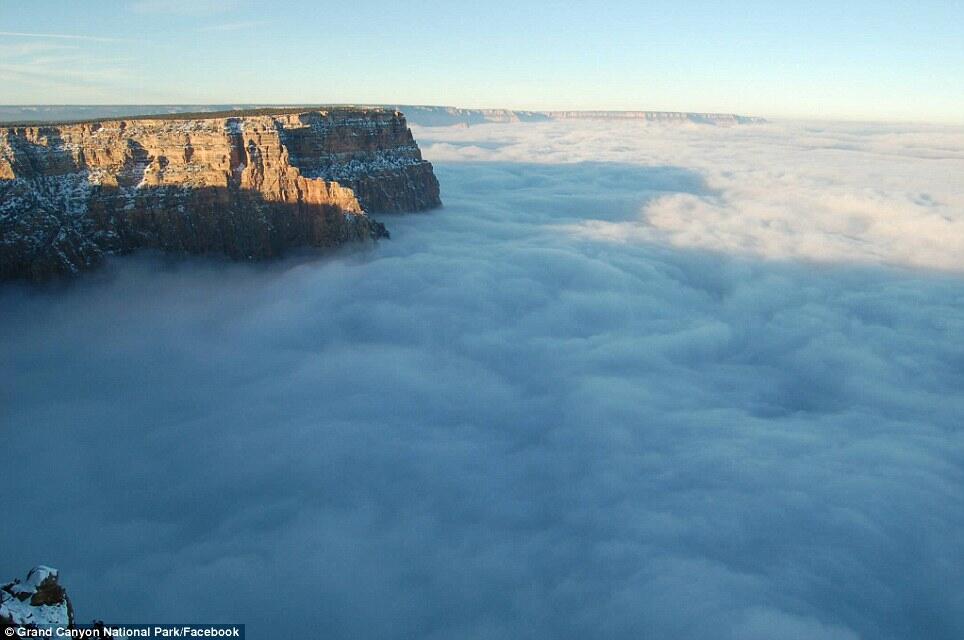 Indahnya kabut Grand Canyon 10 tahun sekali