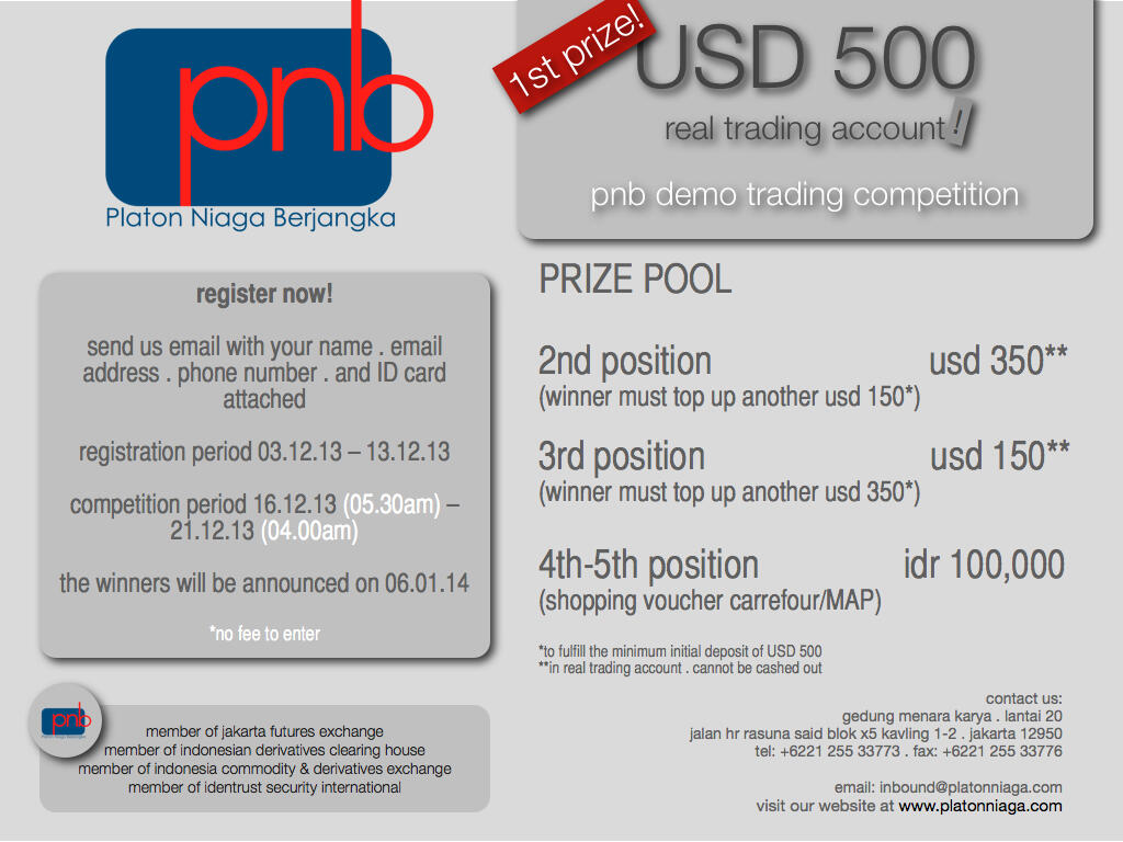 &#91;PLATONNIAGA&#93; Demo Competition Trading Contest...Gratis...NO TIPU-TIPU