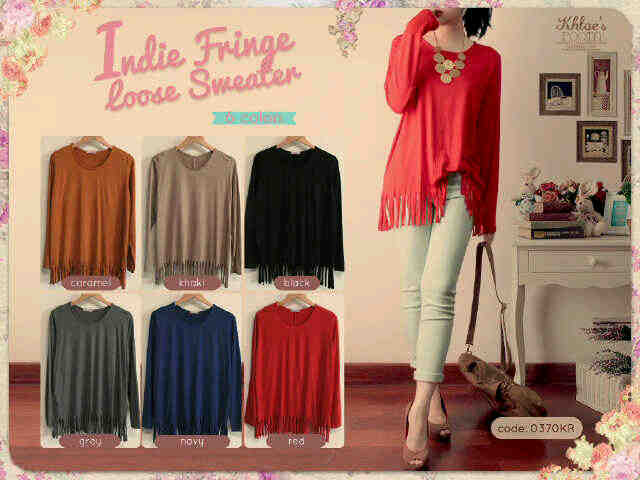 indie fringe bahan spandek