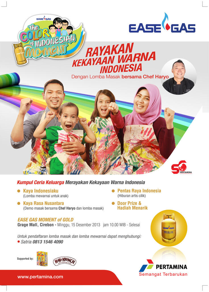 &#91; INFO EVENT &#93; Lomba Mewarnai dan Memasak Pertamina Ease Gas bersama Cheft Haryo