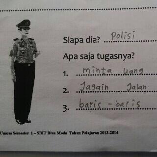 Polisi di mata murid SD