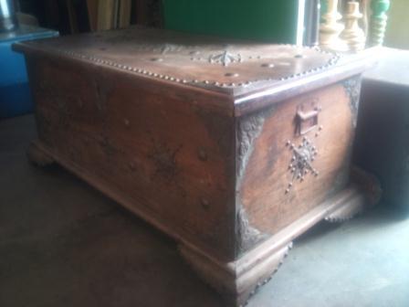 Box Full Jati + Motif Logam antik