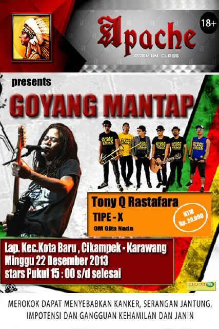 TIKET TONY Q RASTAFARA DAN TIPE X