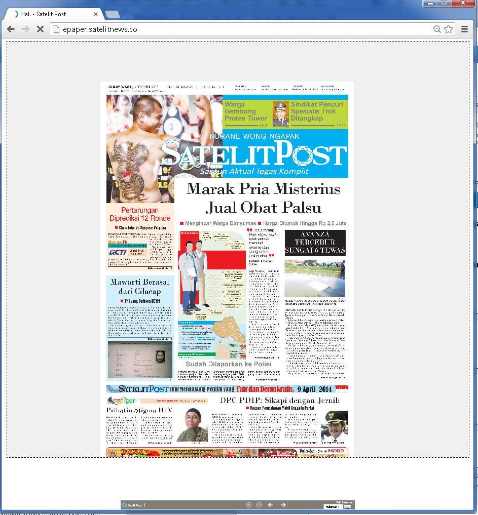 &#91;ePaper SatelitPost&#93; Baca Koran Banyumas Gratis! 