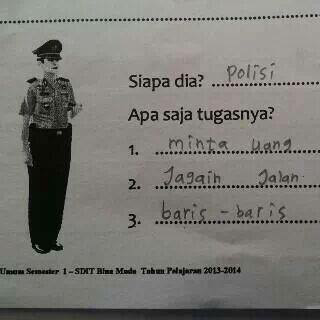 polisi di mata anak SD gan... &#91;pic&#93;