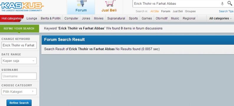 Erick Thohir vs Farhat Abbas