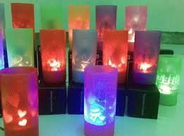 lampu lilin bentuk gelas kecil unik dinyalakandan di matikan dengan di tiup