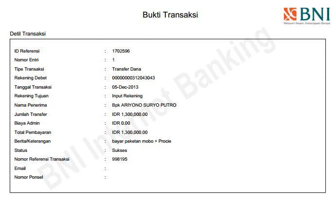 SURAT TERBUKA BUAR BRISAZ HP 085641109966 REK BNI 0140164173 ATAS NAMA ARYONO SURYO 