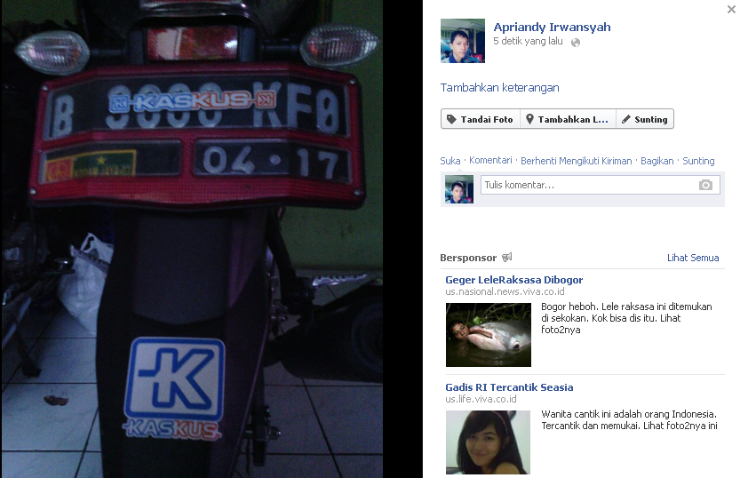 Cerita ane pasang stiker KasKus di motor