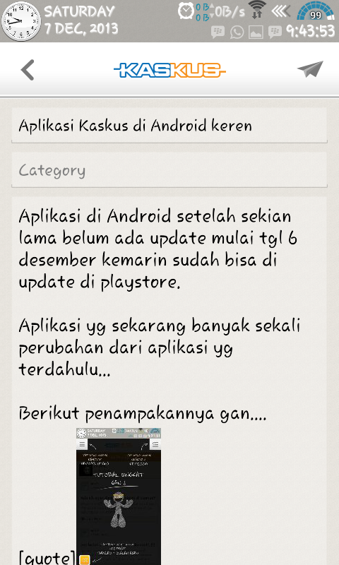 Aplikasi Kaskus terbaru di Android keren