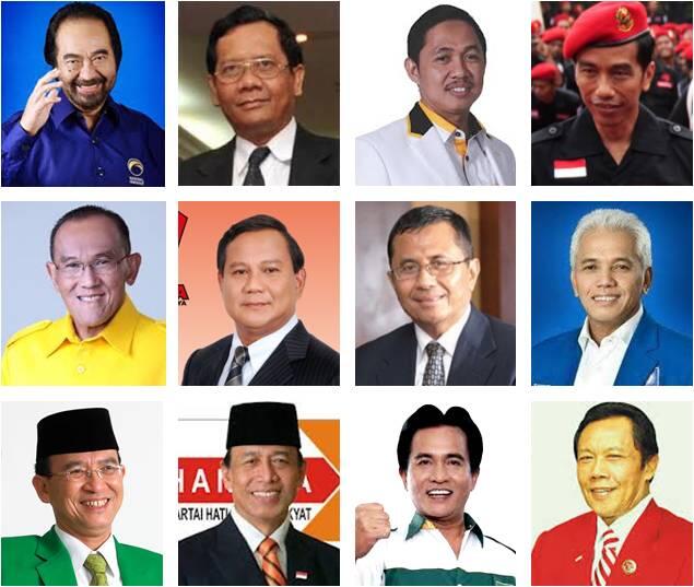 12 Calon Presiden yang Akan Bertarung di Pilpres 2014