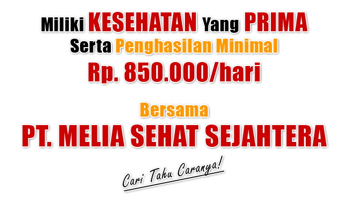  Mengapa PT. Melia Sehat Sejahtera Kami Tawarkan? Sebagai Solusi Penghasilan Harian, 