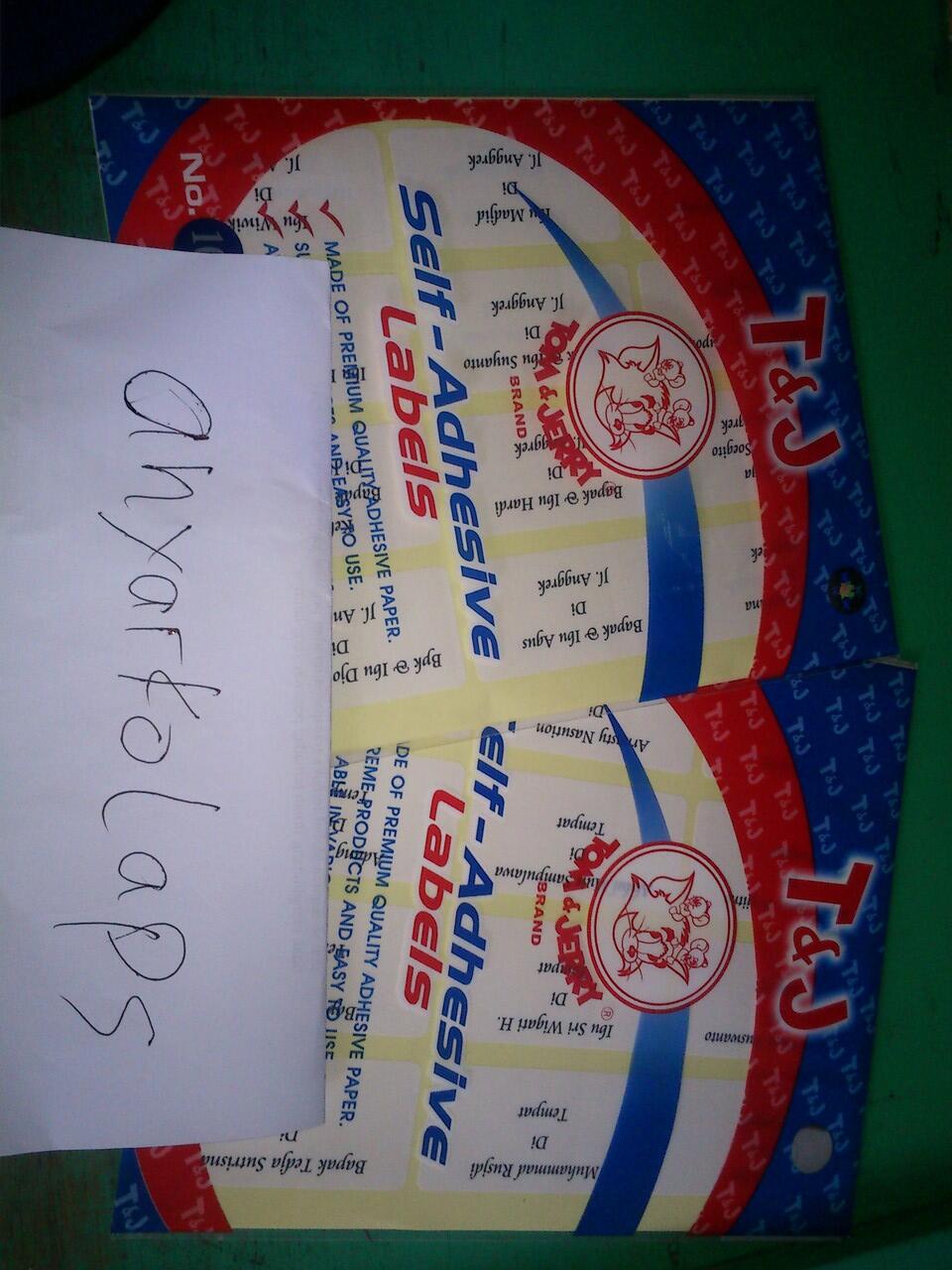 Jasa Ketik & Print Label Surat Undangan