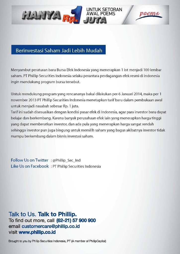 Phillip Securities ~ Berinvestasi Saham Jadi Lebih Mudah