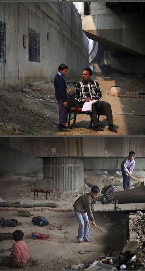 Sekolah Kolong Jembatan di India