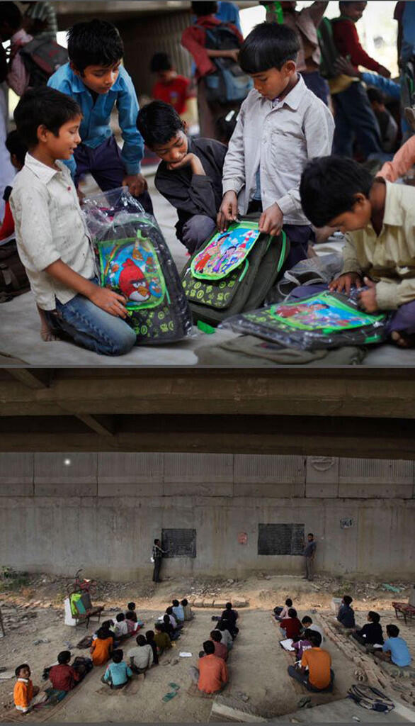 Sekolah Kolong Jembatan di India