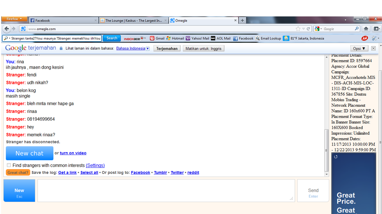 Share Chat Orang Gila yang Ngira gw Ta**e Gir**ng
