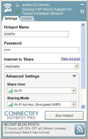 Sudah jalan conectify for win xp + ssh tapi ga bisa deteksi BB dan Tab???