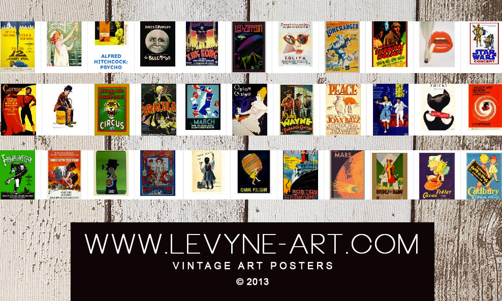 GALERI ONLINE UNTUK DEKORASI INTERIOR / RUANGAN: Art Film Musik Poster Klasik/Vintage