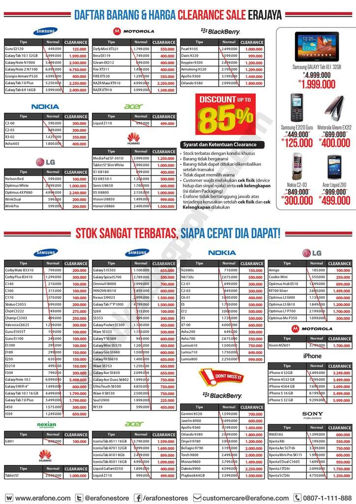 Promo HP Erajaya (09 – 15 Desember 2013)