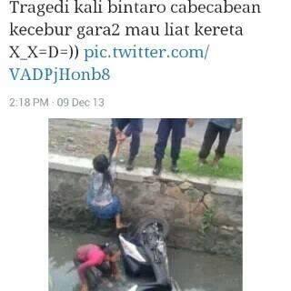Akibat melihat tragedi bintaro 2 ada kecelakaan berikut nya cabe2an keceburr got