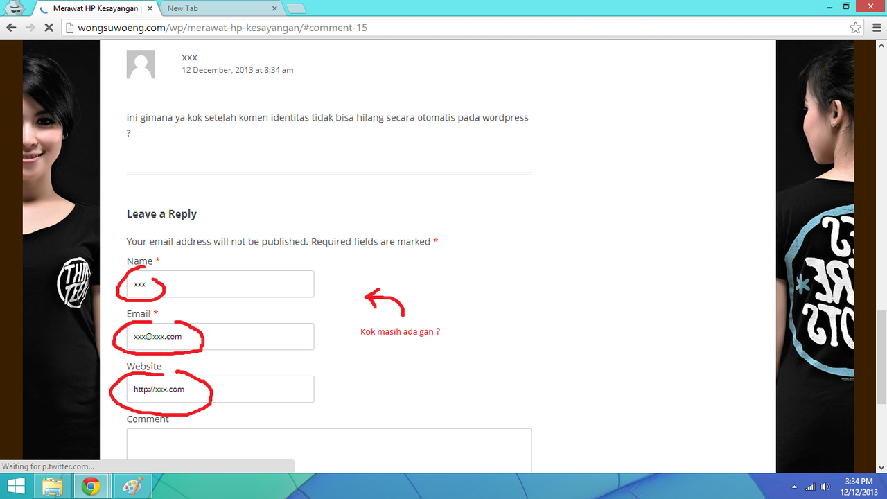 &#91;HELP&#93; Menghilangkan Jejak Identitas Setelah Komen pada Wordpress