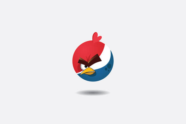 Bagaimana Jika Logo-Logo Terkenal Diubah Menjadi Angry Birds? 