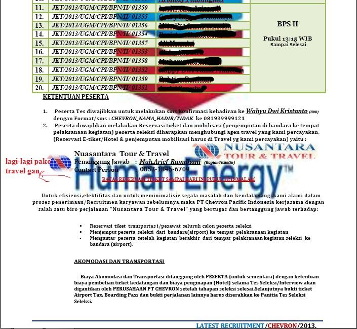 &#91;PENIPUAN&#93; Peringatan Buat Pencari Kerja &#91;Chevron &amp; Freeport&#93;