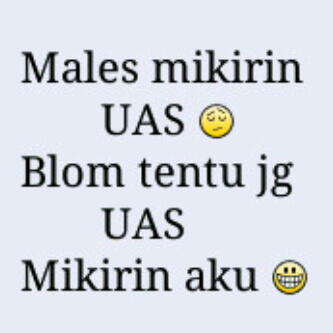 UAS (UJIAN AKHIR SEMESTER) DI MATA BO'DS